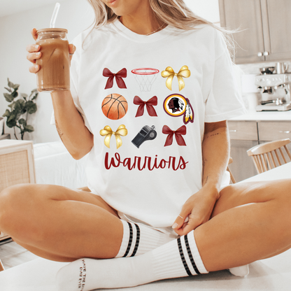 WARRIORS COQUETTE BASKETBALL TEE