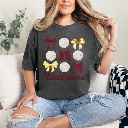 WARRIORS VOLLEYBALL COQUETTE TEE