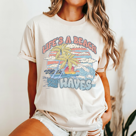 LIFE'S A BEACH GRAPHIC TEE