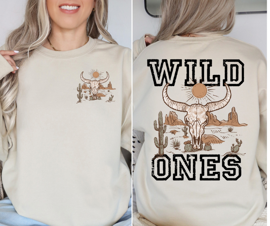 WILD ONES SKULL GRAPHIC SWEATSHIRT