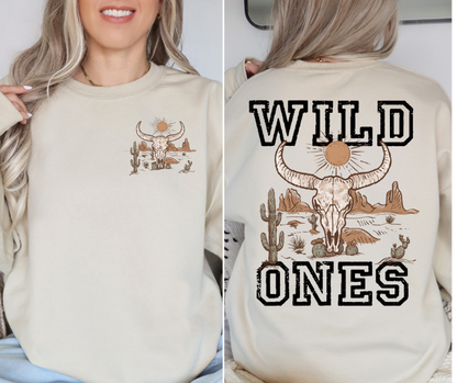 WILD ONES SKULL GRAPHIC SWEATSHIRT