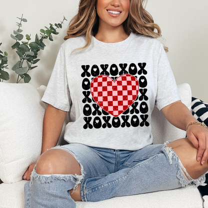 XOXO CHECKERED HEART